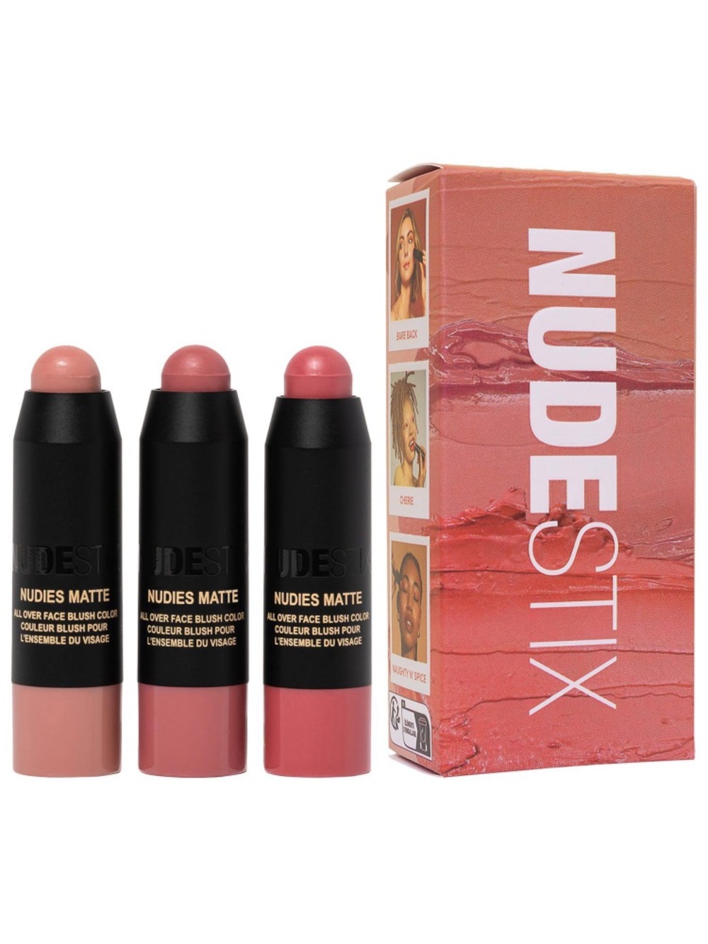 NUDESTIX Nudies Matte All Over Face Blush Color Trio Gift Set NEW!